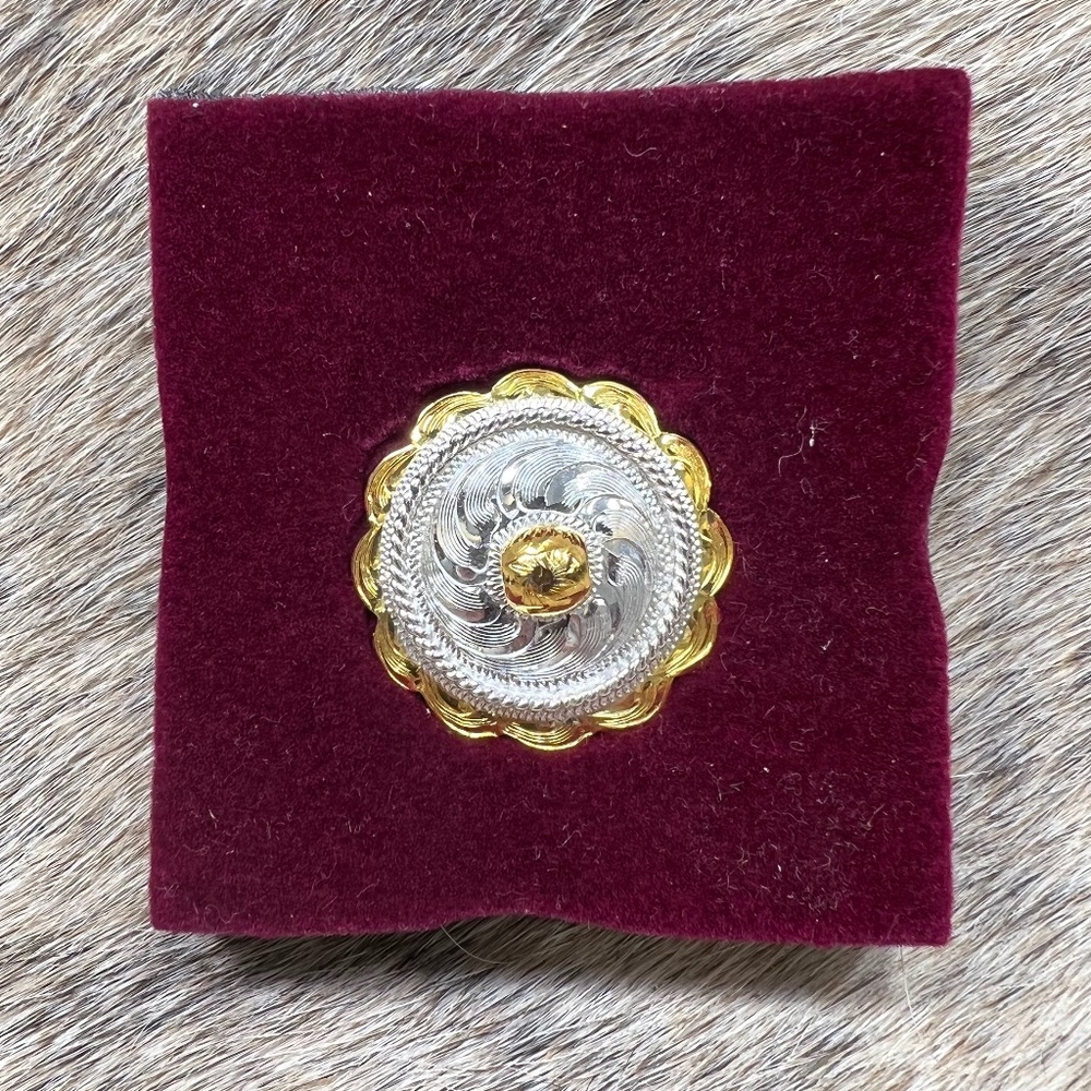 Vintage Circle Y Silver Western Collar Clip